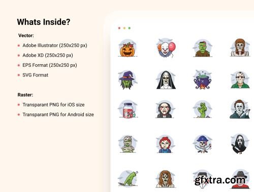 Halloween & Horror Character Icon Set Ui8.net