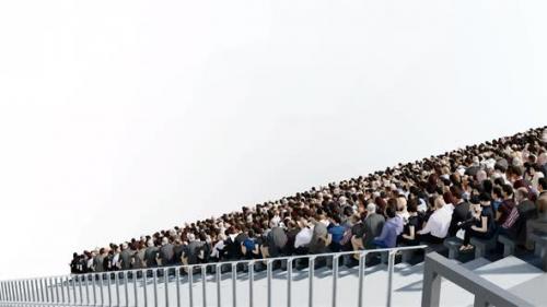 Videohive - 3D People Sitting on Stadium with Alpha Channel Background - 48119296 - 48119296