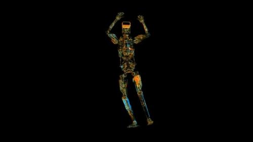 Videohive - The Dance Of The Colored Robot - 48119297 - 48119297