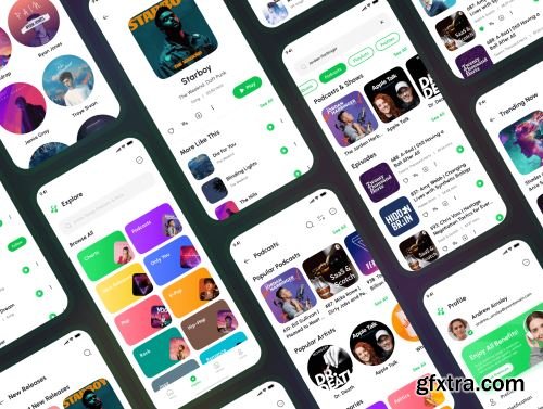 Hearme - Music Streaming & Podcast App UI Kit Ui8.net