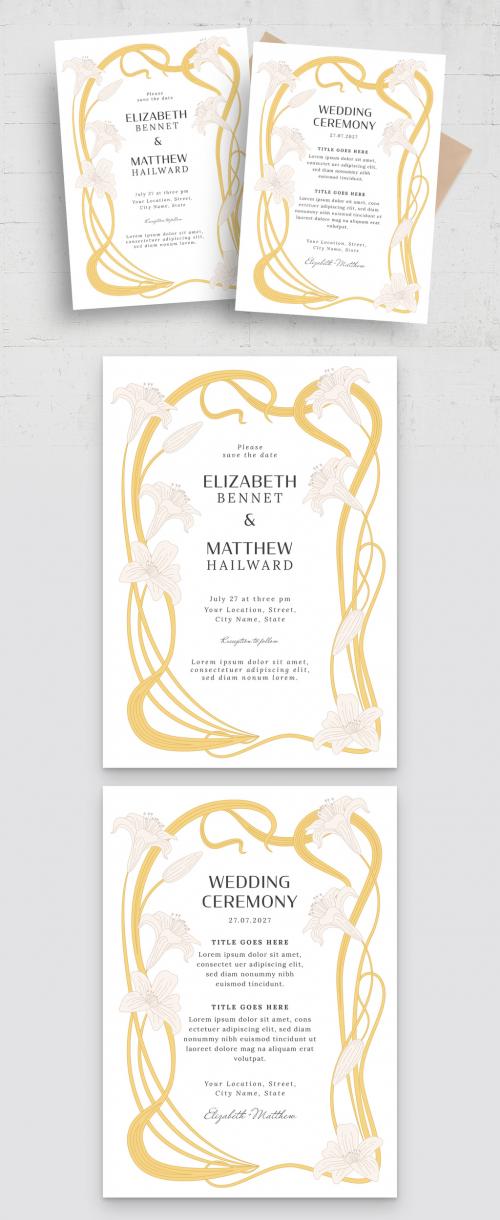 Vintage Flowers Invitation Layout 644699056