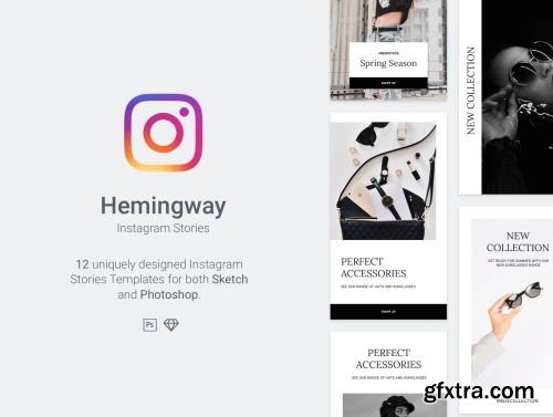 Hemingway Instagram Stories Template Ui8.net