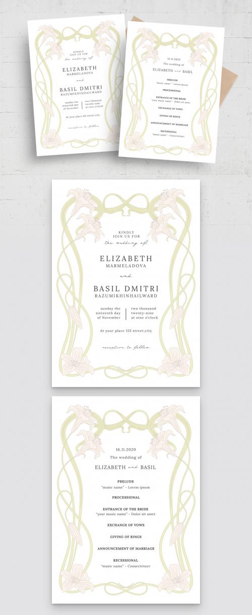 Elegant Wedding Invitation Layout 644699042