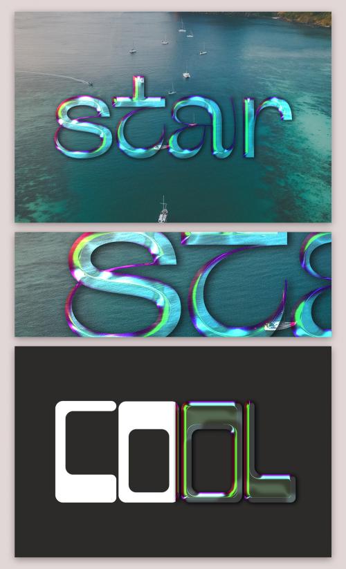 Translucent Chrome Text Effect Mockup 644519630