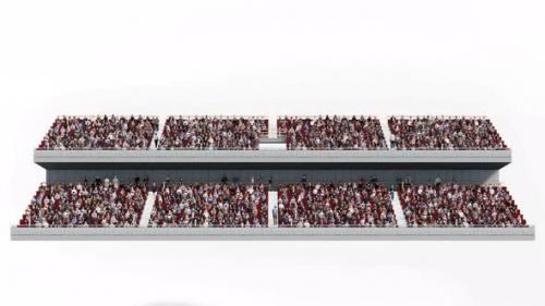 Videohive - Alpha Channel 3D Crowd on Two Floor Stadium - 48120434 - 48120434