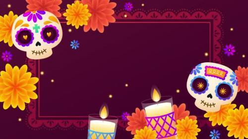 Videohive - Day of the Dead Dia De Muertos Background - 48120673 - 48120673