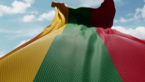 Videohive - Wavy Flag of Lithuania Blowing in the Wind in Slow Motion Waving Colorful Lithuanian Flag Team - 48120901 - 48120901