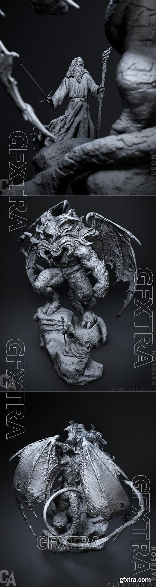 Ca 3d Studios - Gandalf vs Balrog &ndash; 3D Print Model