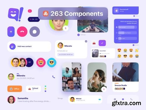 Horaz - Community & Personal Messanger App UI Kit Ui8.net