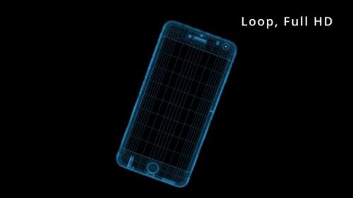 Videohive - Hologram Of a Smartphone - 48121211 - 48121211