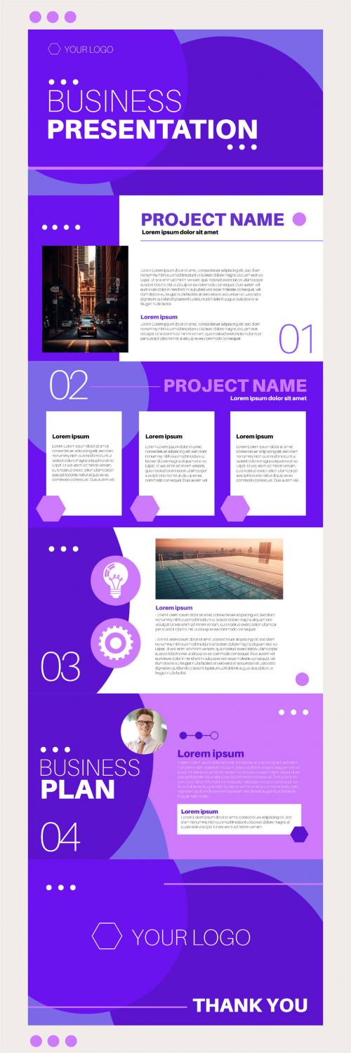 Modern Business Purple Web Presentation 644620721