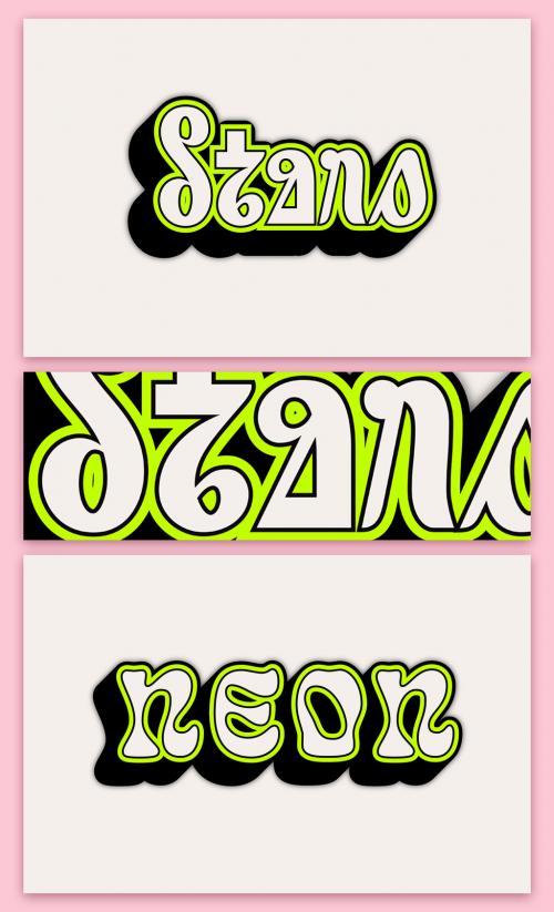 Bold Text Effect with Pop of Neon Green 644519315