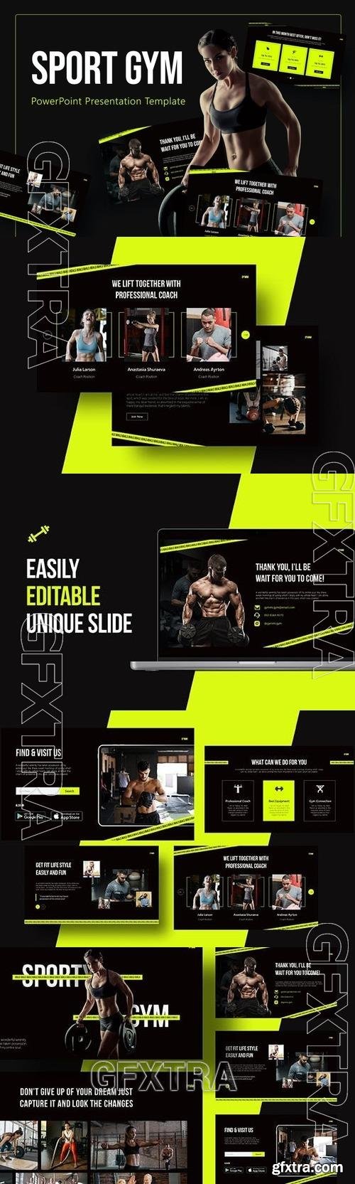 Sports Gym Powerpoint Template AWTV72S