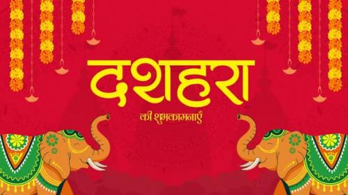 Videohive - Happy Dussehra Greetings - 48124316 - 48124316