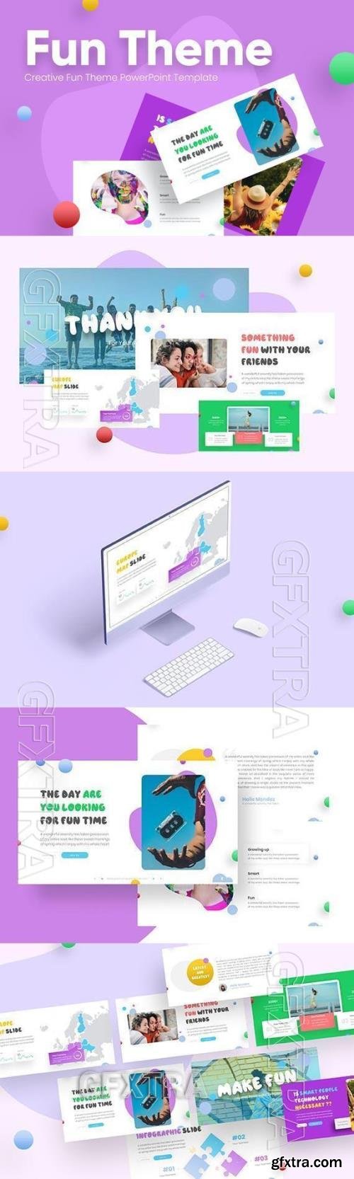 Creative Fun Powerpoint Template W762B4V