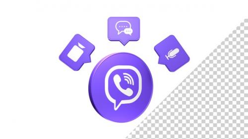 Videohive - Viber Modern 3D Circle Icon - 48200004 - 48200004