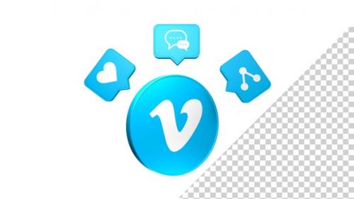 Videohive - Vimeo Modern 3D Circle Icon - 48200006 - 48200006