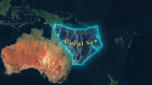 Videohive - Coral Sea Map - 48203440 - 48203440