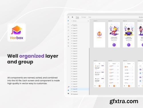 Horbax Online Learning App UI Kit. Ui8.net
