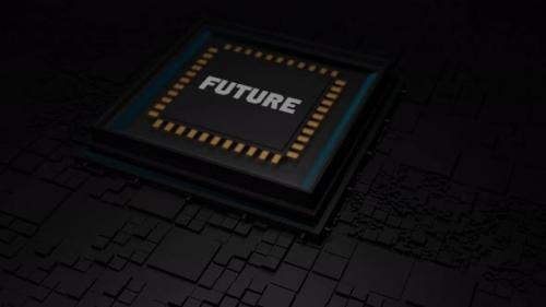Videohive - Abstract micro chip with the word future - 48204595 - 48204595