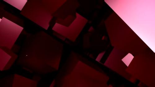 Videohive - Red squares in the dark - 48204600 - 48204600