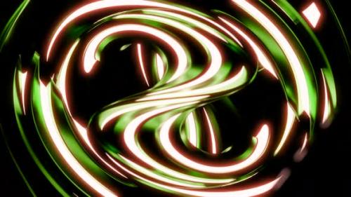 Videohive - Abstract spinning metallic figure of twisted lines - 48204601 - 48204601