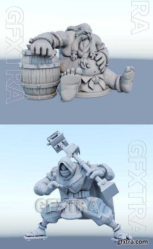 League of Legends - Gragas and Jax &ndash; 3D Print Model