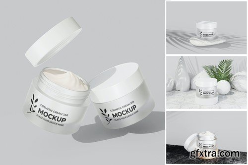 Cosmetic Cream Jar Mockup 56QB9DY