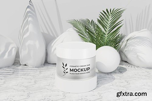 Cosmetic Cream Jar Mockup 56QB9DY