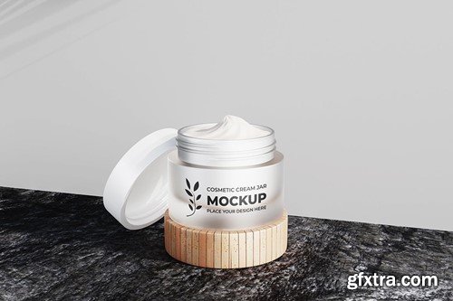 Cosmetic Cream Jar Mockup 56QB9DY