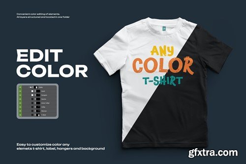 Mockups of a Children's T-shirt YTQABSP