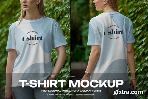 Mockups T-Shirt on a Girl Walking in the Street E9BWPFN