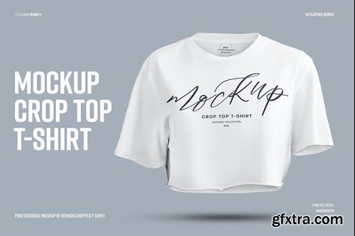 Mockups Crop Top T-shirt in 3D style 2R7YYLB