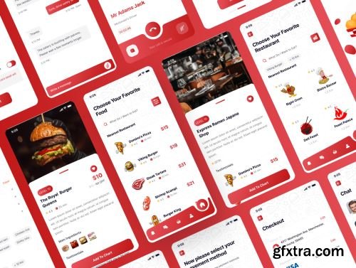 GrubEats Delivery App Food UI Kit Ui8.net