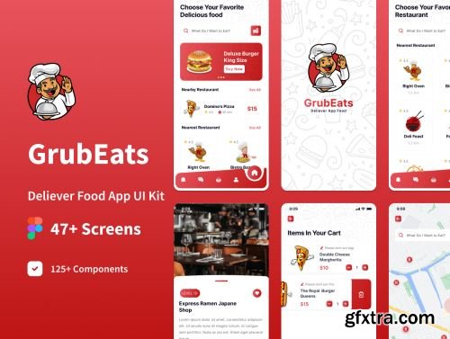 GrubEats Delivery App Food UI Kit Ui8.net