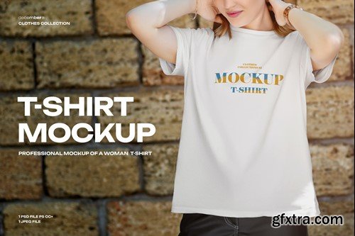 Mockups T-Shirt on a Girl in the Outdoor SREKDBK
