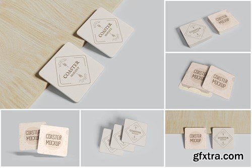 Square Coaster Mockup GQGC3FU