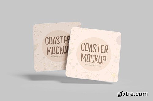 Square Coaster Mockup GQGC3FU