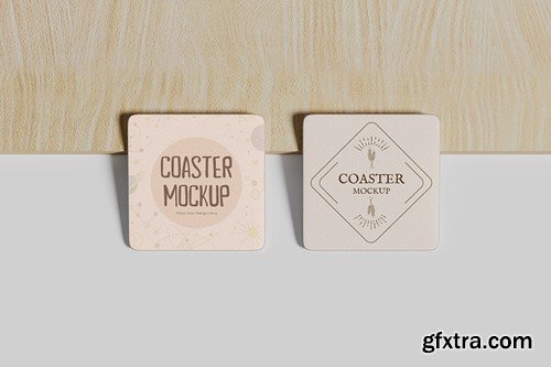 Square Coaster Mockup GQGC3FU