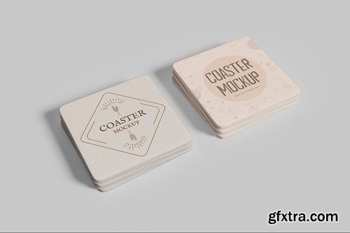 Square Coaster Mockup GQGC3FU