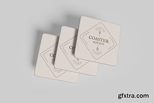 Square Coaster Mockup GQGC3FU