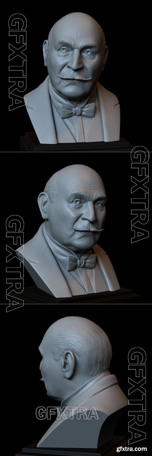 Hercule Poirot Bust &ndash; 3D Print Model