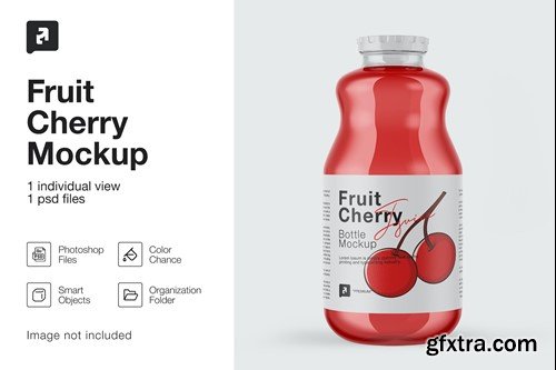 Cherry Juice Bottle Mockup KCZW6GX