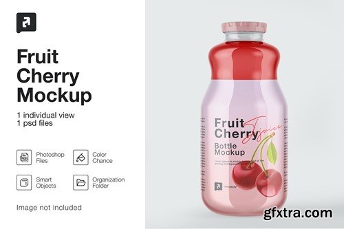 Cherry Juice Bottle Mockup ZWXQM7U