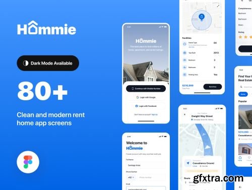 Hommie - Real Estate App UI Kit Ui8.net