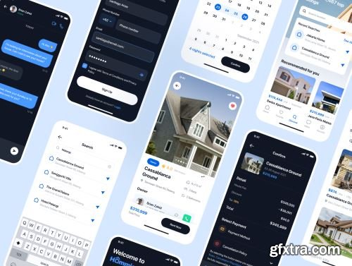 Hommie - Real Estate App UI Kit Ui8.net