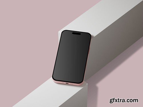 Light Pink iPhone 15 Mockup QZ87T5S