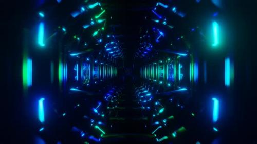 Videohive - Disco Strobe Lights in Neon Light Up the VJ Loop - 48223733 - 48223733