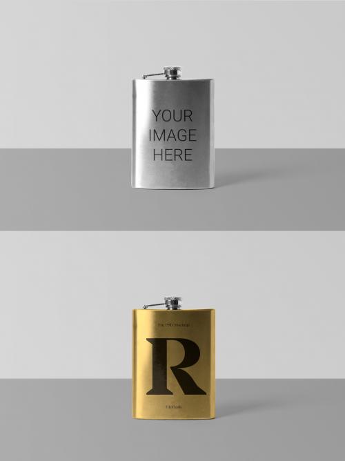 Metal Hipflask Mockup 644076524