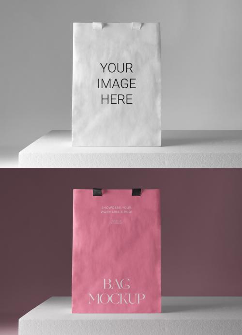 Elegant Shopping Paper Bag Mockup 644075660